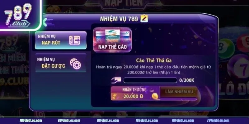 Chính sách nạp tiền tại cổng game 789CLUB rất dễ hiểu.