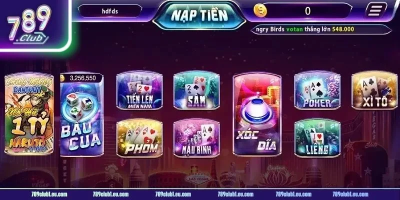 Khám phá trò chơi hot nhất tại sảnh game bài 789CLUB.