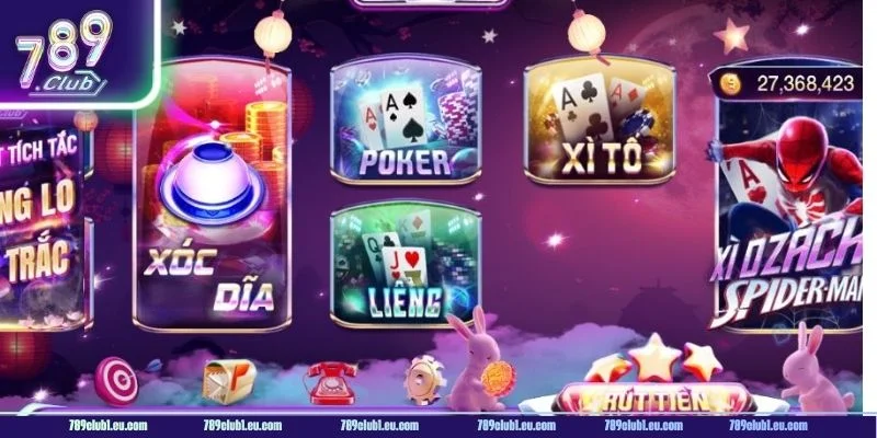 Poker 789CLUB là sảnh chơi sôi động với giá trị cược không giới hạn.