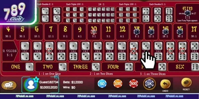 Sicbo là tựa game HOT hàng đầu tại cổng cược 789CLUB. 