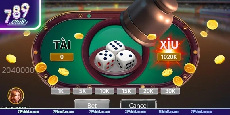 Ván chơi tài xỉu tại 789CLUB có lối đánh rất dễ hiểu.
