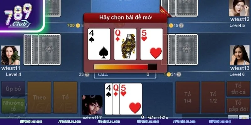 Trong bài Xì Tố 789CLUB, người chơi cần nắm vững thứ hạng các tay bài.