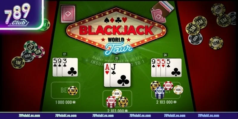 Ván chơi Blackjack tại 789CLUB rất sôi động.